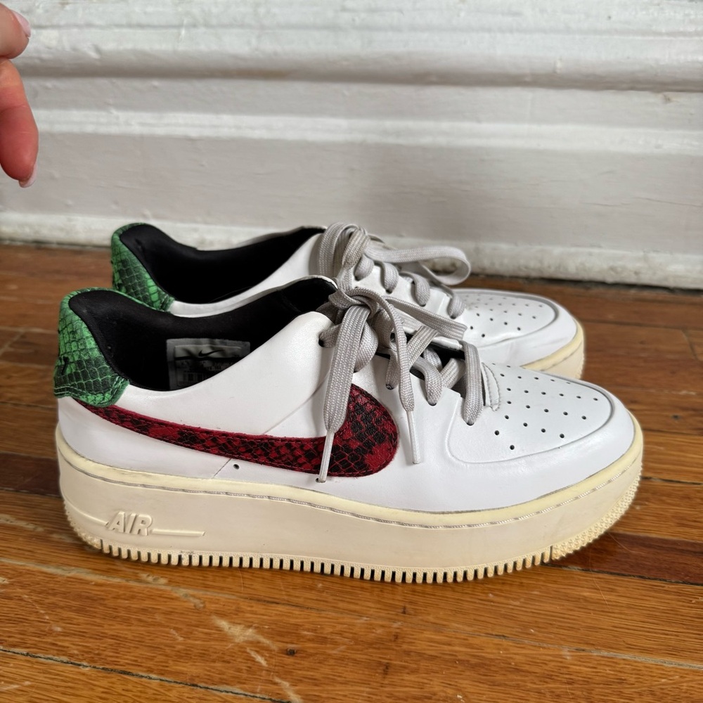 Platform multicolored snake skin print Nike Air Force